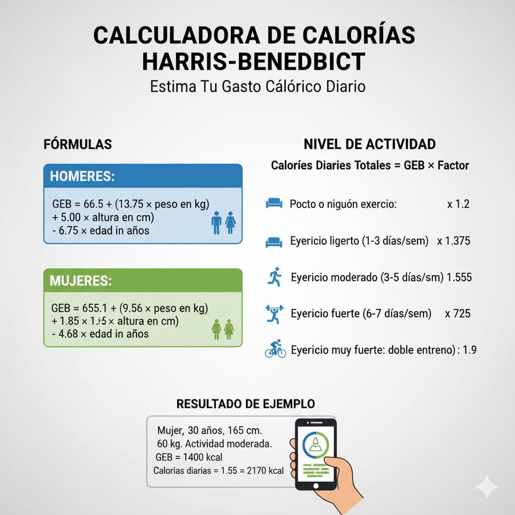 🧮 Calculadora de calorías Harris Benedict