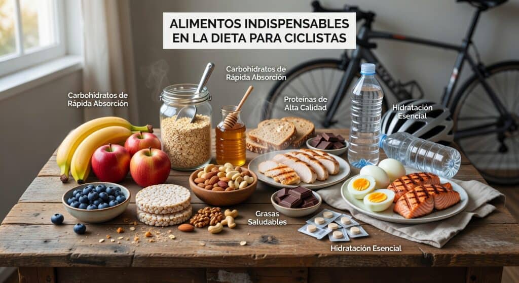 Alimentos indispensables en la dieta para ciclistas