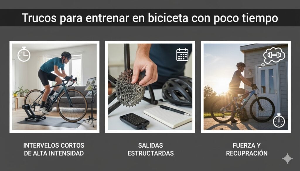 Trucos para entrenar en bicicleta con poco tiempo