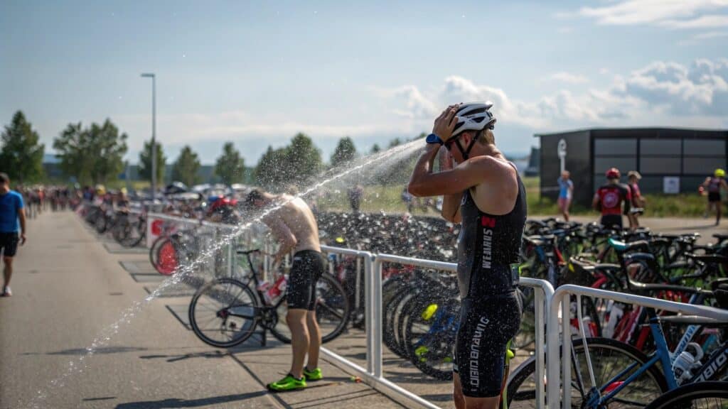 Duchas de agua fría en ciclismo