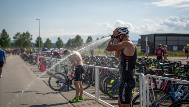 Duchas de agua fría en ciclismo