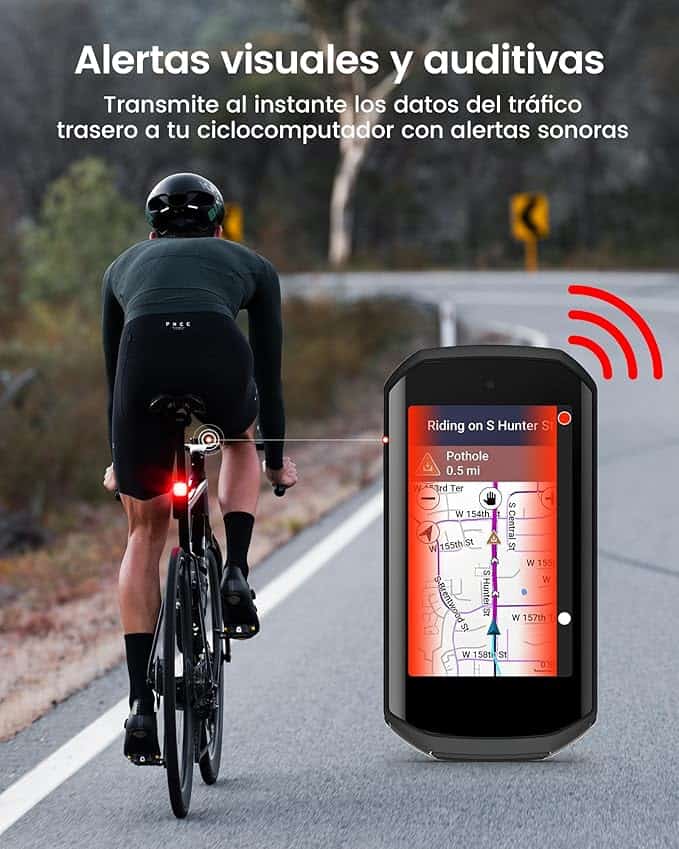Radares traseros para bicicletas