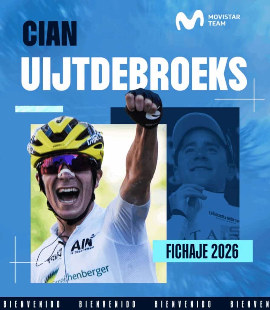 Movistar Team se rearma con Cian Uijtdebroeks hasta 2029