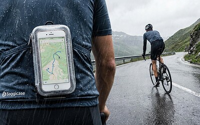 Baggicase, una funda impermeable para el móvil de los ciclistas