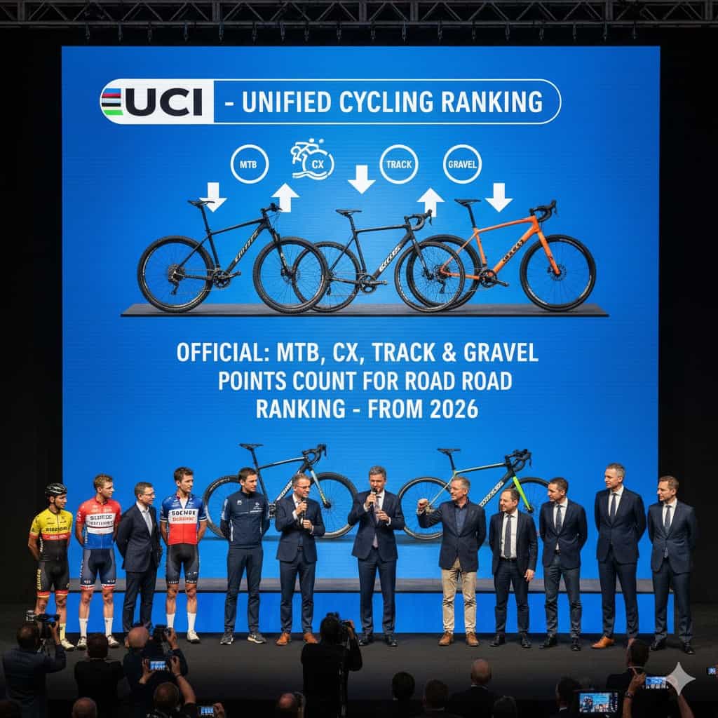 los puntos de MTB, CX, pista y gravel valdrán para el ranking de carretera desde 2026