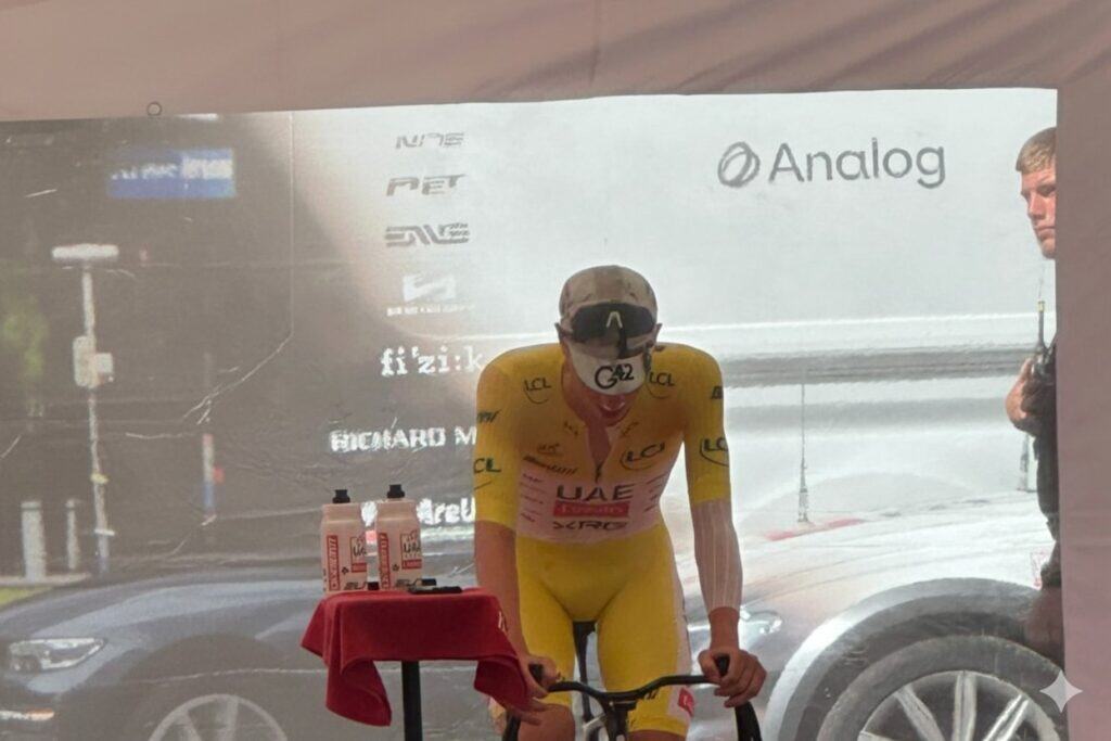 Porque Pogacar calienta con sprints de alta cadencia