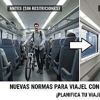 Nuevas normas para viajar con bicicleta en tren