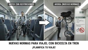 Nuevas normas para viajar con bicicleta en tren