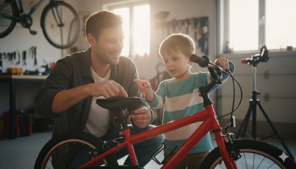 Ajustar una bicicleta de niño