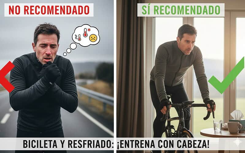 Montar en bicicleta estando resfriado