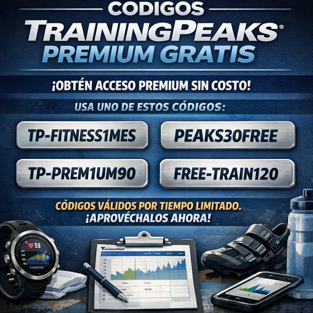 TrainingPeaks gratis códigos promocionales