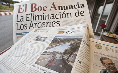 EL BOE anuncia la eliminación de los arcenes