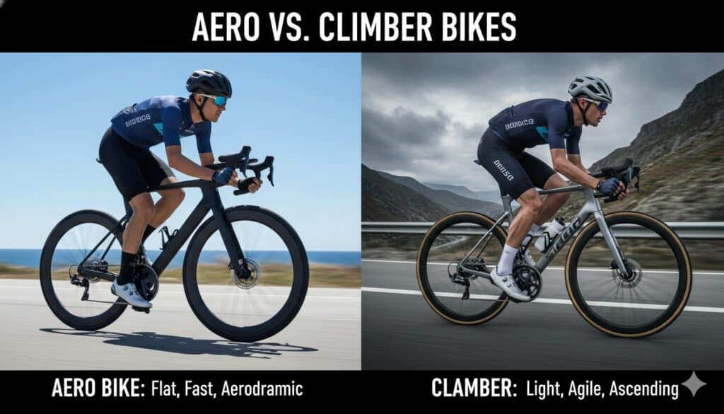 Bicicletas aero frente a bicicletas escaladoras
