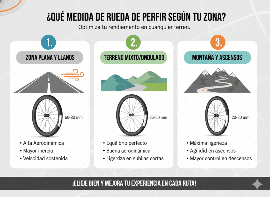 Ruedas de perfil que medida elegir según tu zona