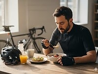 El desayuno ciclista antes de la salida