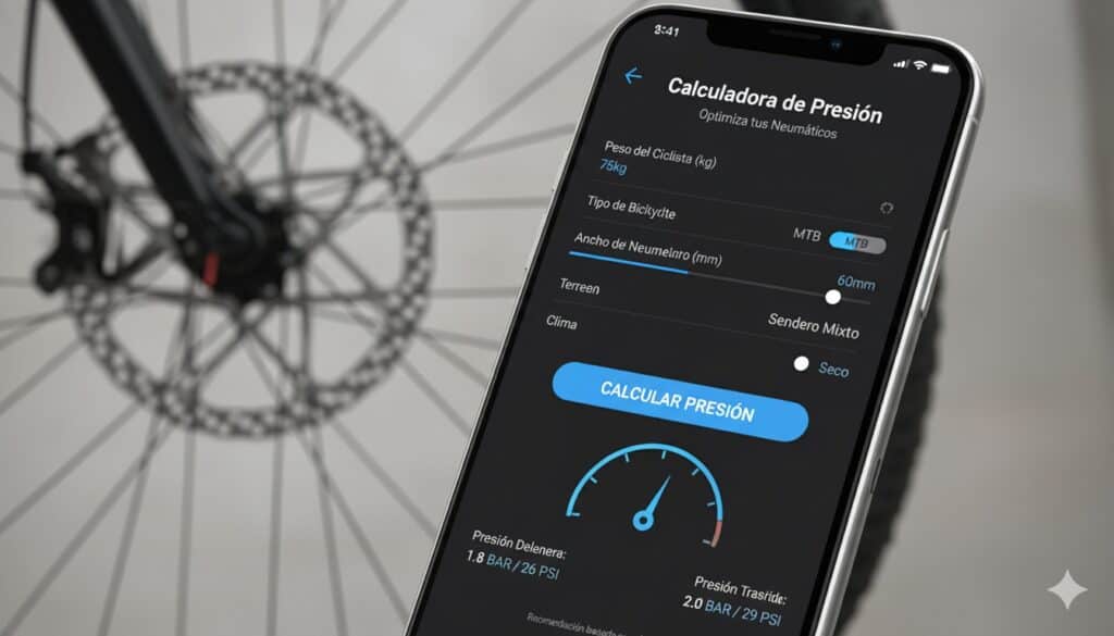 Calculadora de presiones para bicicletas