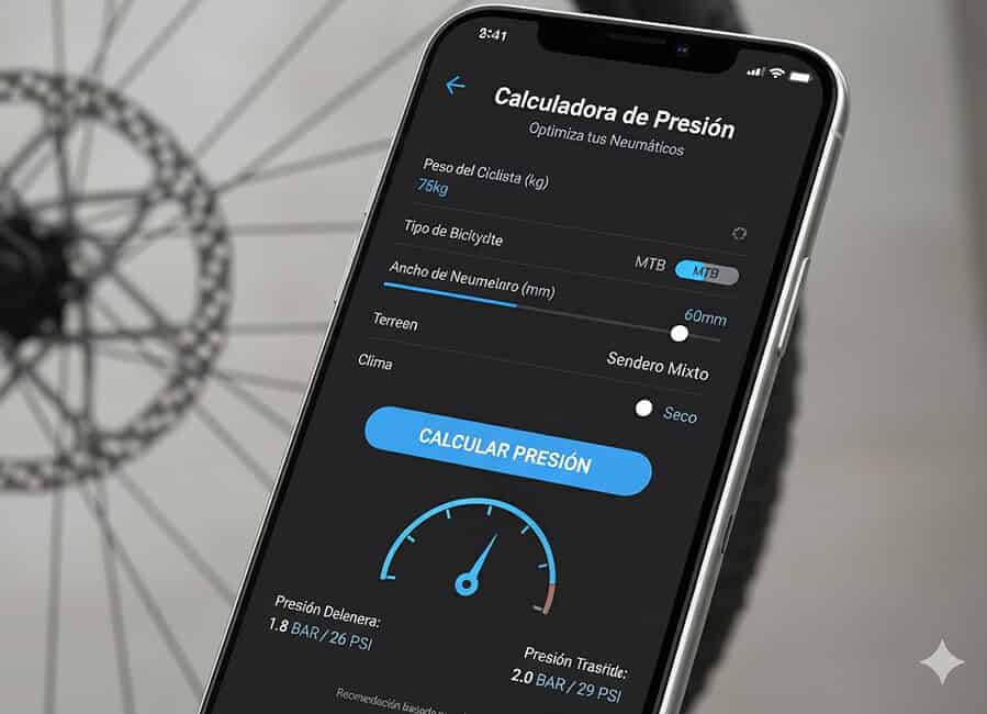 Calculadora de presiones para bicicletas