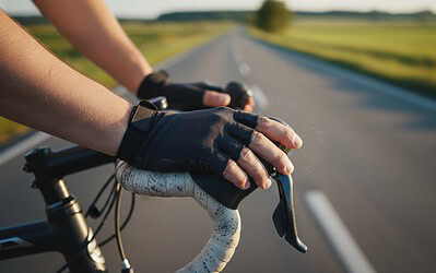 Manos dormidas en bicicleta