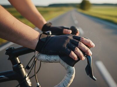 Manos dormidas en bicicleta