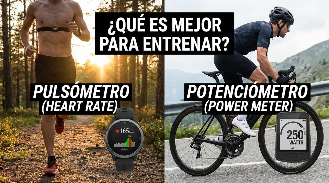 Pulsómetro vs potenciómetro para entrenar en ciclismo: comparativa y guía de compra