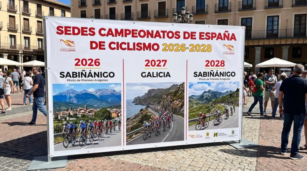 Sedes campeonatos de España de ciclismo 2026 al 2028