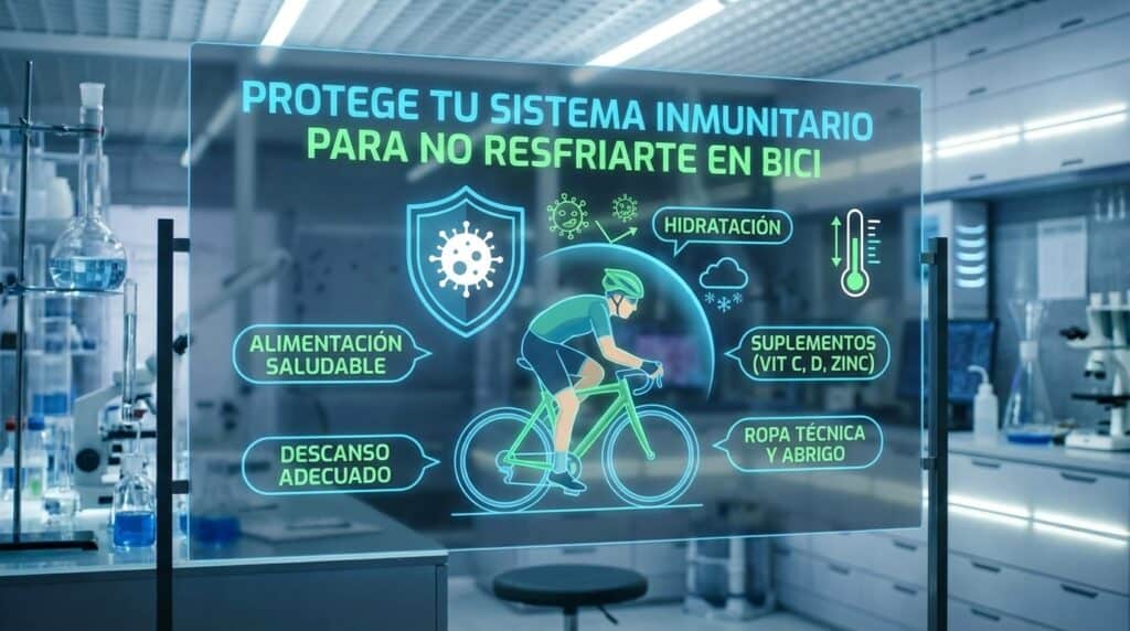 Protege tu sistema inmunitario para no resfriarte en bici
