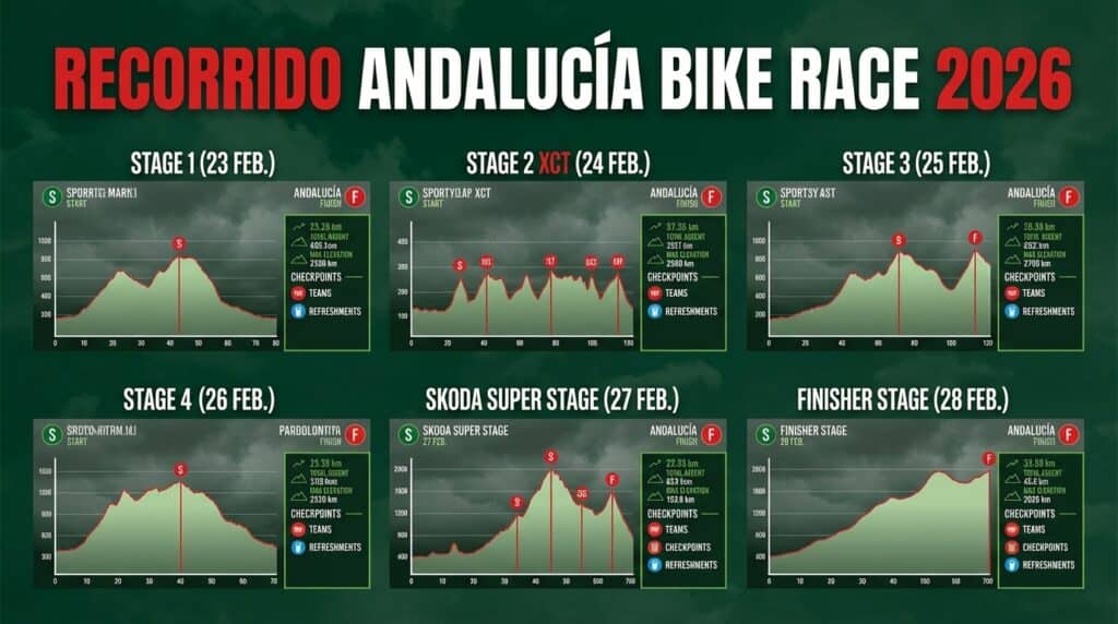 Recorridos Andalucía Bike Race 2026
