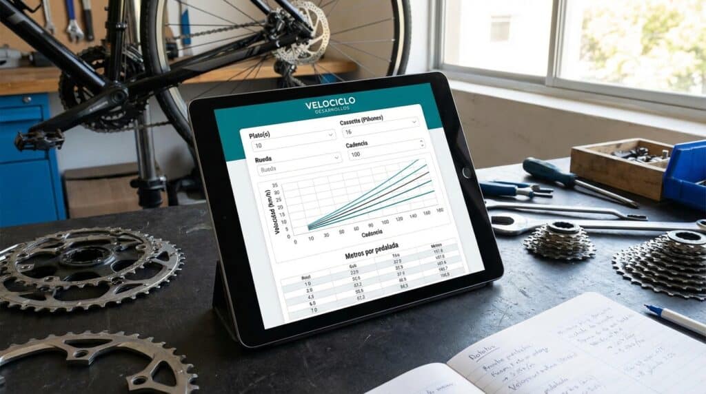 Calculadora de desarrollos bicicleta