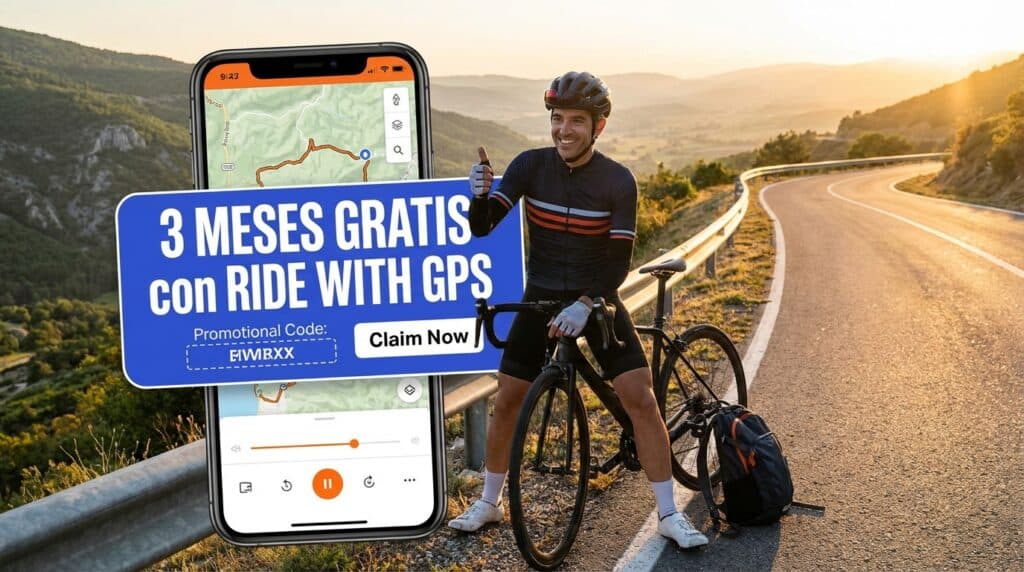3 meses gratis con RIDE WITH GPS