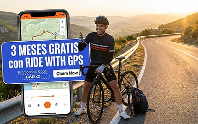 3 meses gratis con RIDE WITH GPS