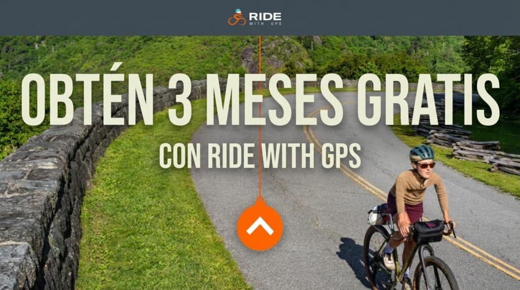 3 meses gratis con RIDE WITH GPS