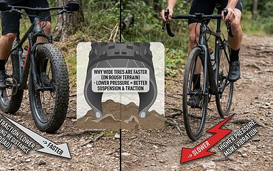 Ruedas anchas en bicicletas