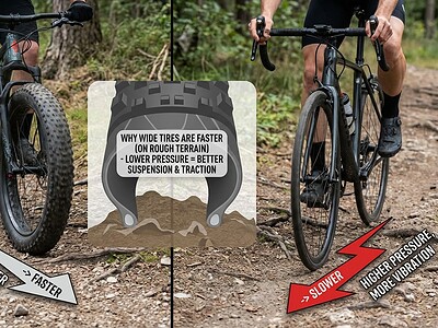 Ruedas anchas en bicicletas