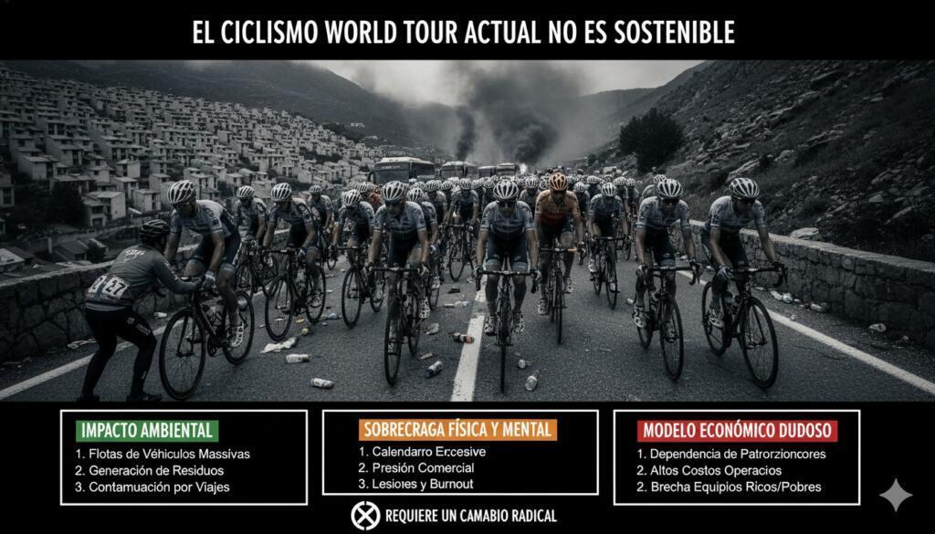 El ciclismo actual World Tour no es sostenible