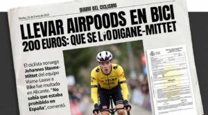 Llevar AirPods en bici 200 euros que se lo digan a Staune-Mittet