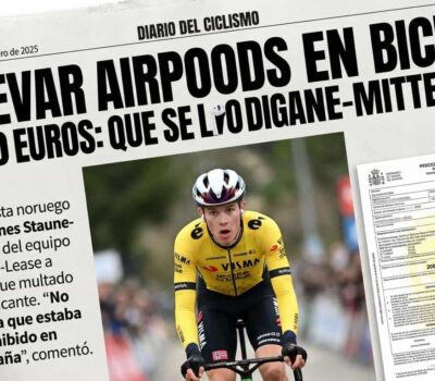 Llevar AirPods en bici 200 euros que se lo digan a Staune-Mittet