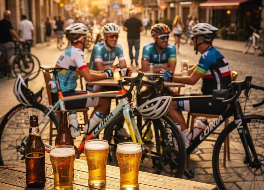 Cerveza y ciclismo porque no es aconsejable