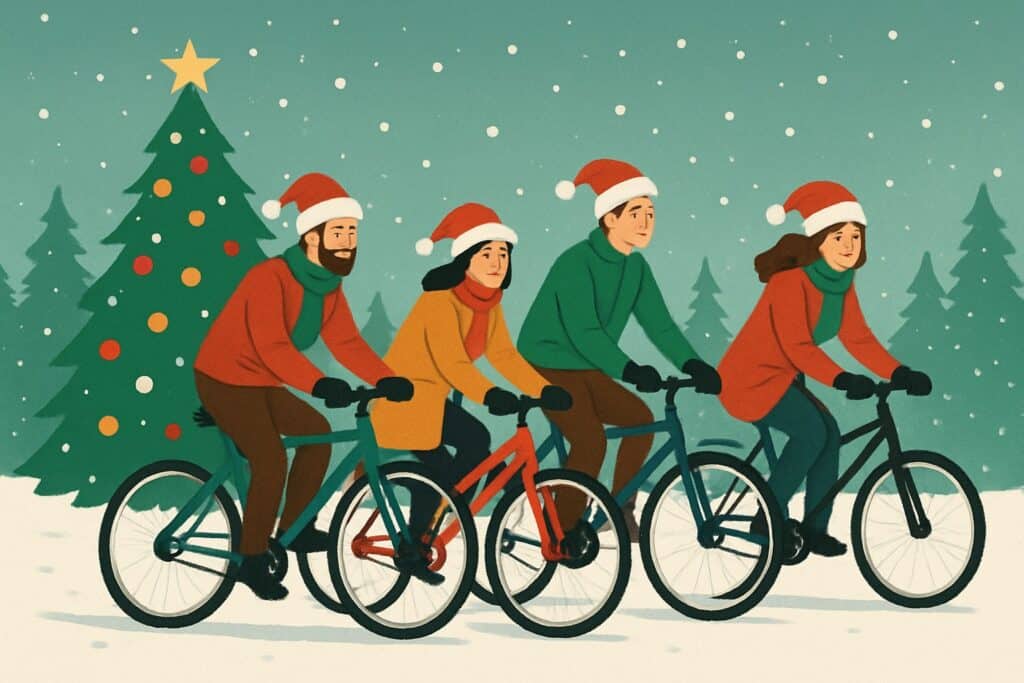Ciclistas y Navidad