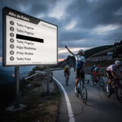 El Kom de Pogacar en Rates desaparecío por unas horas