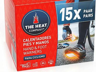 Parches calentadores de pies y manos para ciclismo
