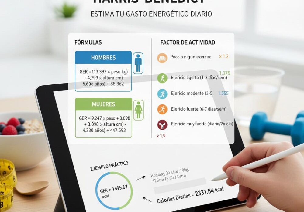 Calculadora de calorías Harris Benedict