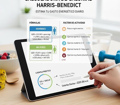 Calculadora de calorías Harris Benedict