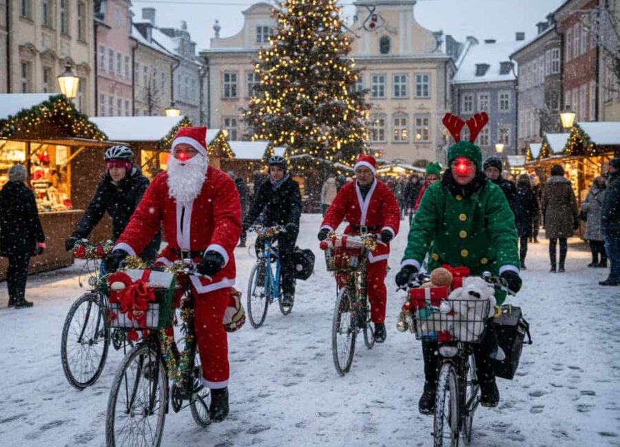 Ciclistas y Navidad