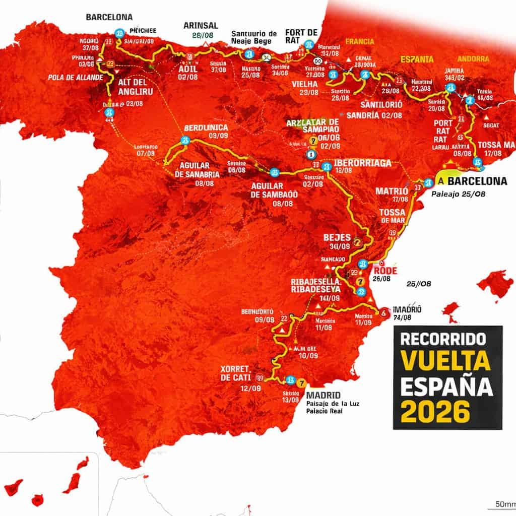 Recorrido oficial Vuelta España 2026