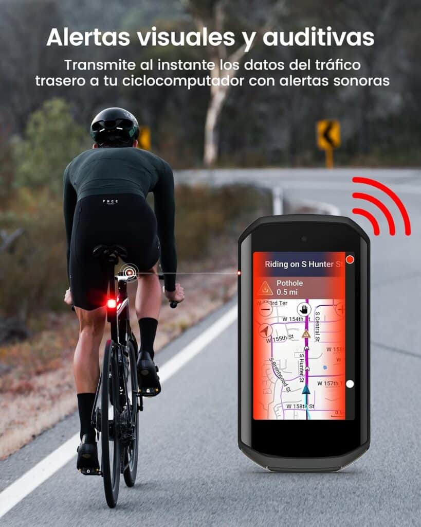 Radar con luz trasera Ravemen NT201