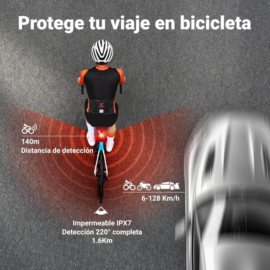 Radar con luz trasera COOSPO TR70