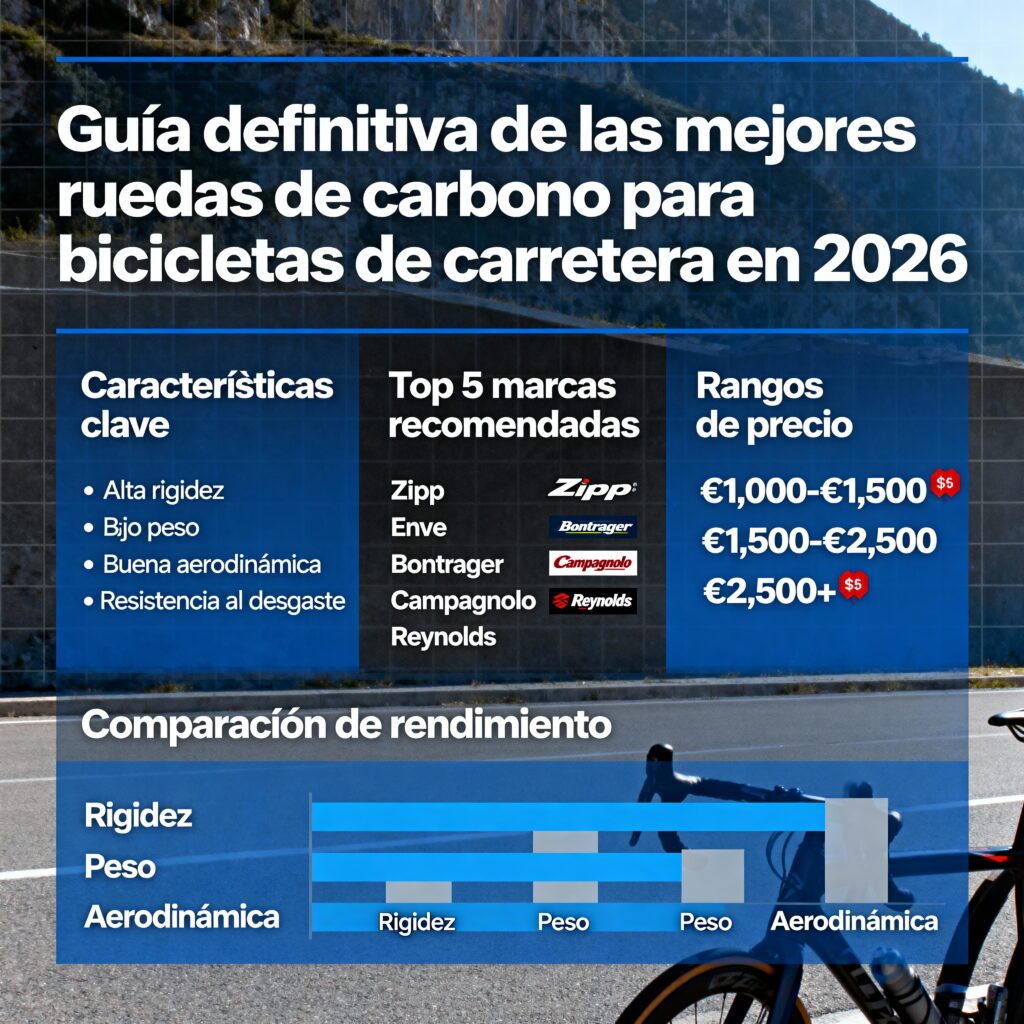 Guía definitiva de las mejores ruedas de carbono para bicicletas de carretera en 2026