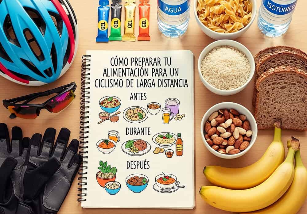 Cómo preparar tu alimentación para un ciclismo de larga distancia