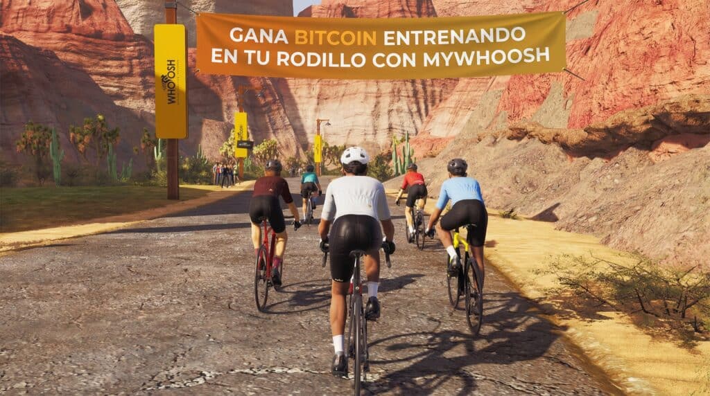 Gana Bitcoin entrenando en tu rodillo con MyWhoosh