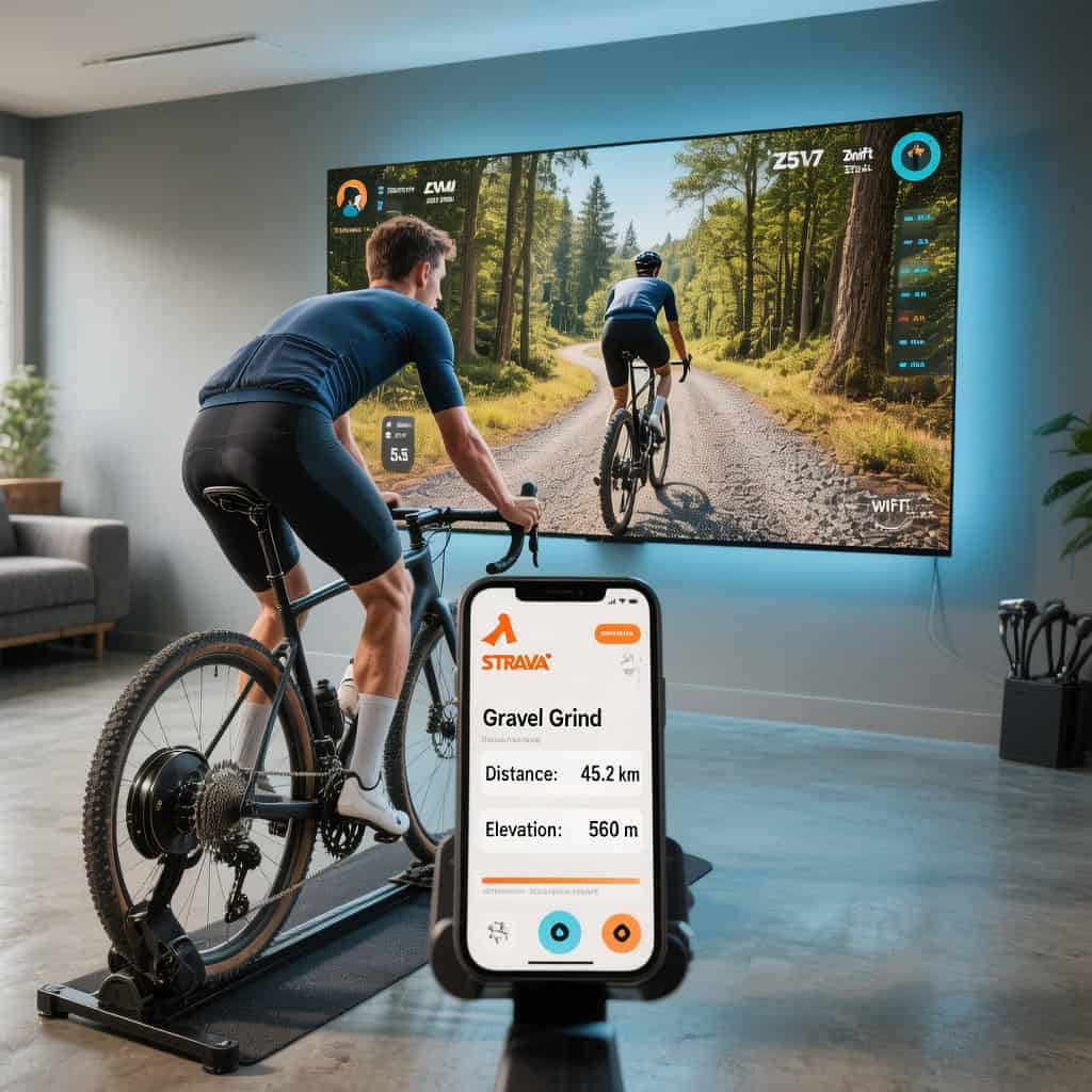 Cómo entrenar con Zwift y Strava para Gravel